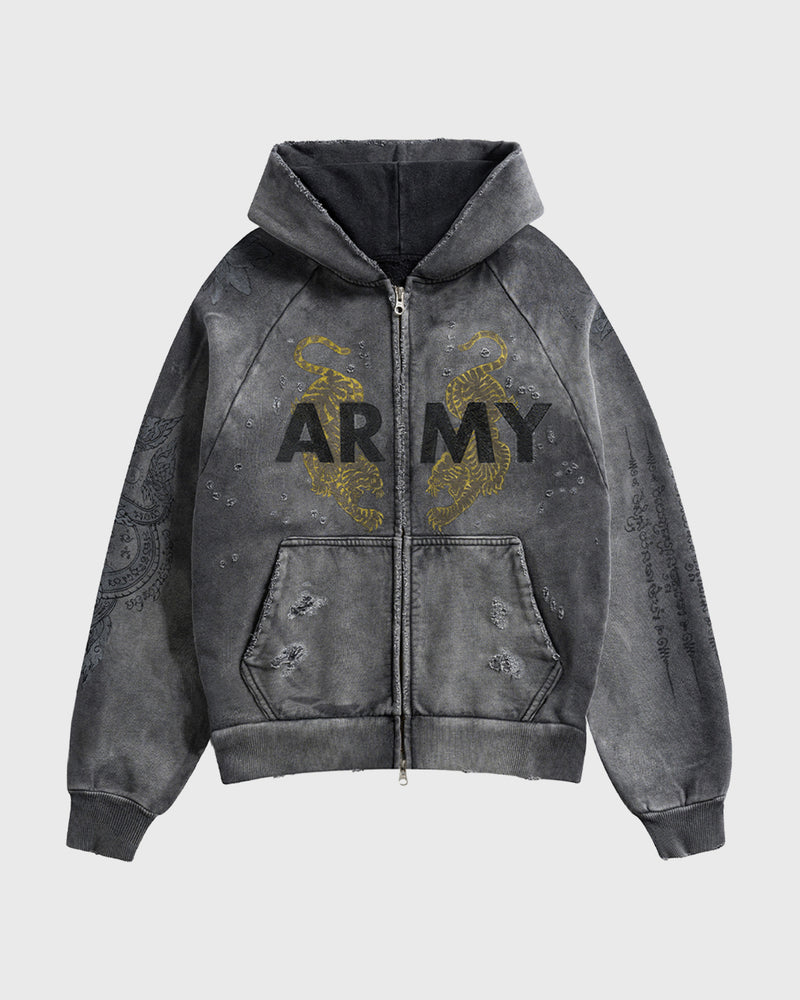 Army Sak Yon Zip-Up Charcoal (G)