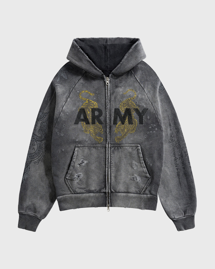 Army Sak Yon Zip-Up Charcoal (G)