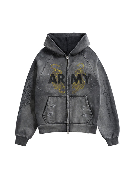 Shoot Army Sak Yon Zip-Up (Charcoal)