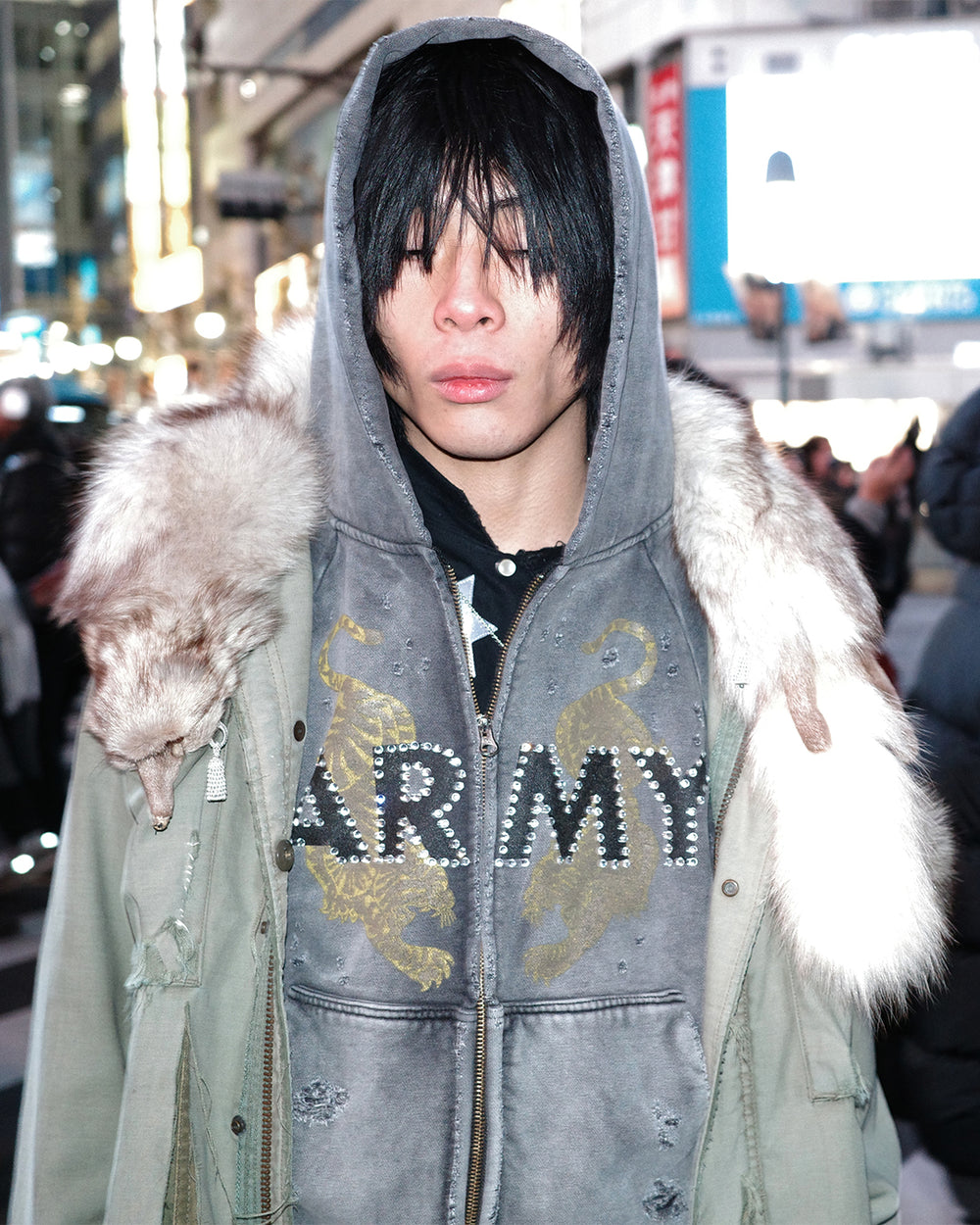Army Sak Yon Zip-Up Charcoal (G)