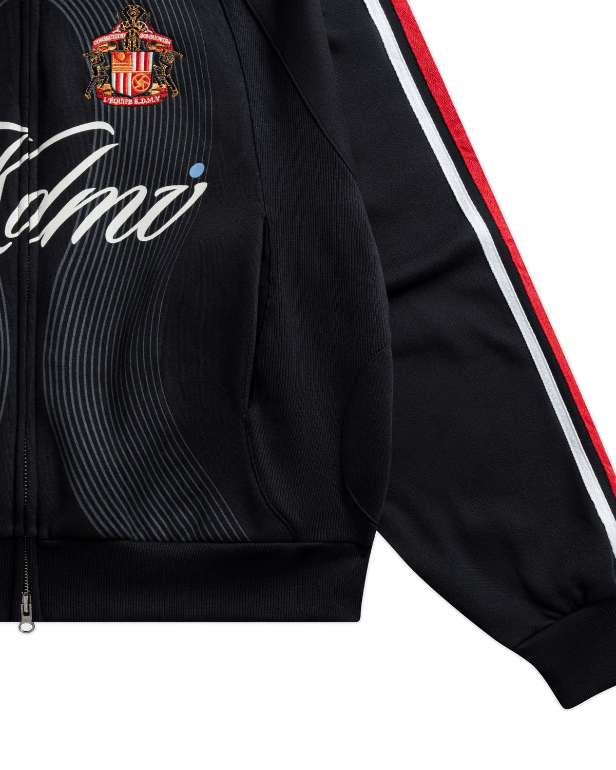 Equipe Zipup Black — sleeve and hem